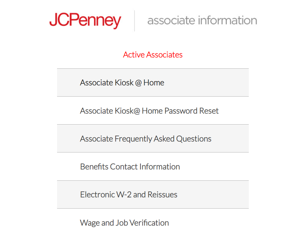JCPenney Associate Kiosk Login And Help At Www Jcpassociates Com