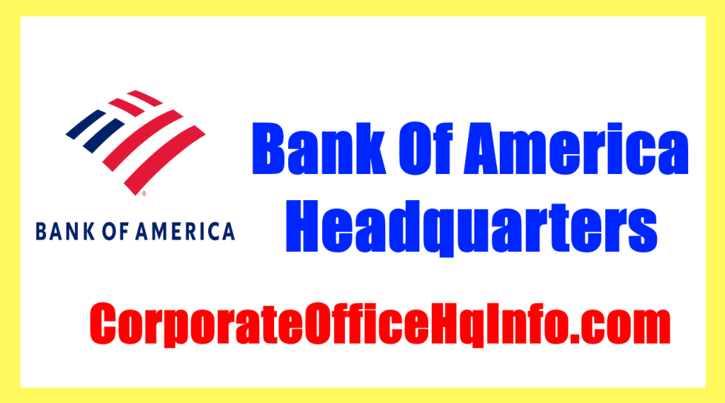 bank of america corporate office address phone number